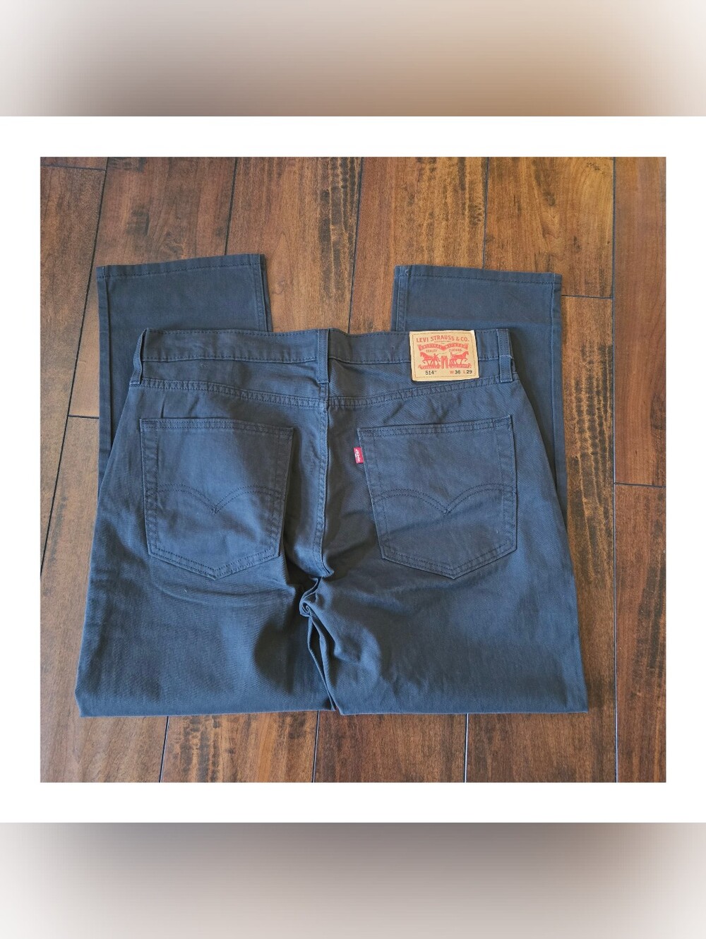 Levi's 514 Straight Fit Men Jeans 36x29 Dark Gray Stretch Pants 005141922 NWT - Picture 4 of 8